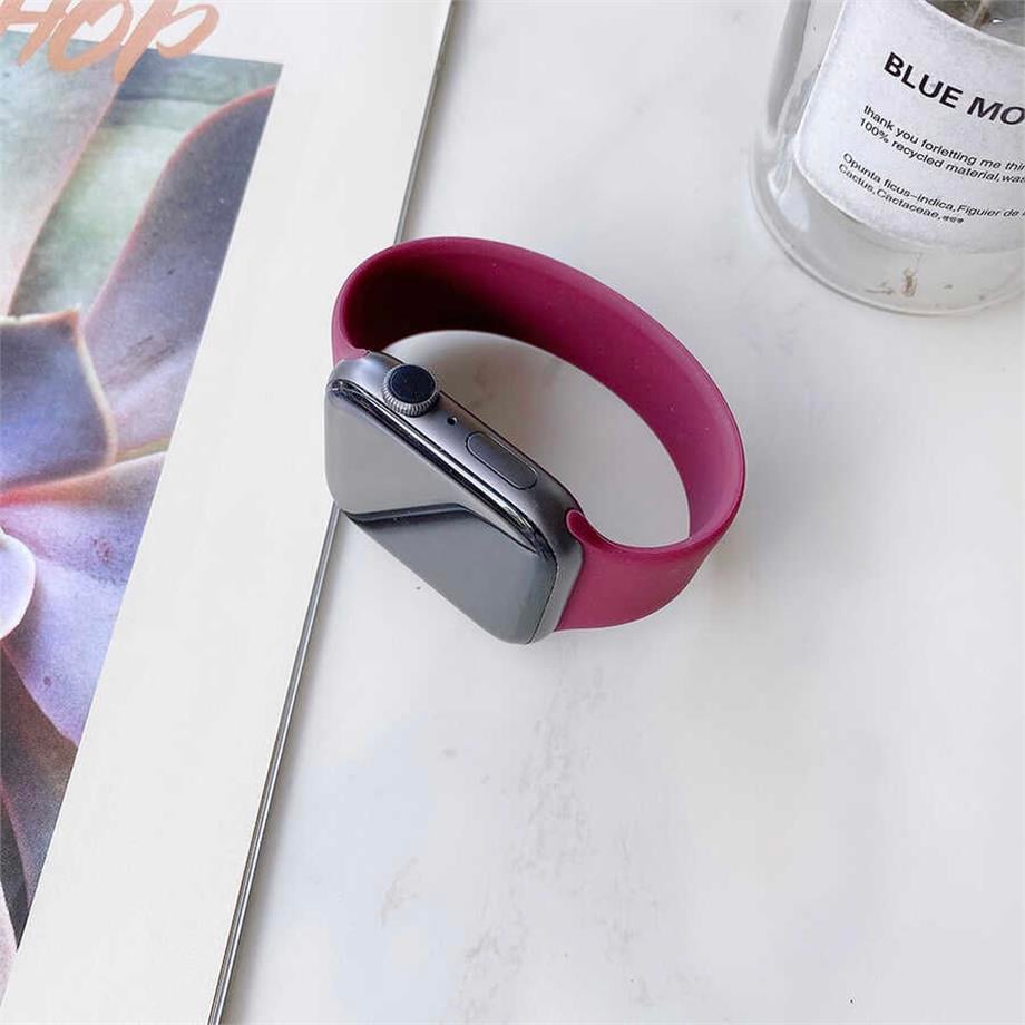  Apple Watch Ultra 49mm Kordon KRD-31 Solo Loop Large Strap Kayış  Mürdüm 