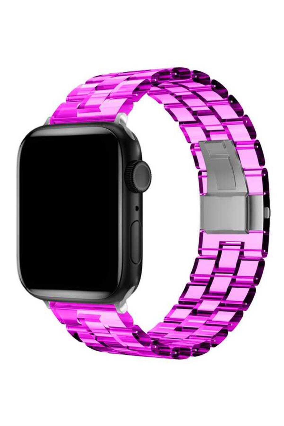  Apple Watch Ultra 49mm Kordon KRD-33 Strap Kayış  Pembe 