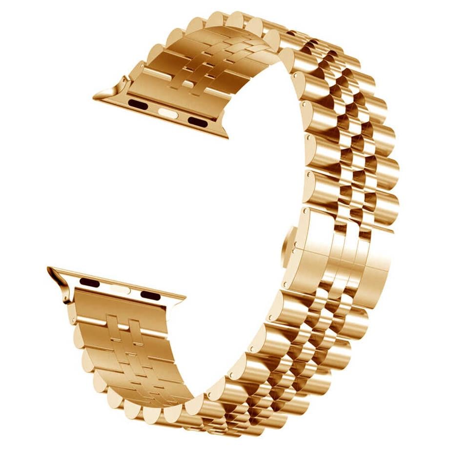  Apple Watch Ultra 49mm Kordon KRD-36 Metal Strap Kayış  Rose Gold 