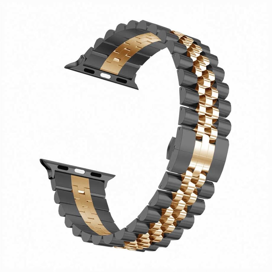  Apple Watch Ultra 49mm Kordon KRD-36 Metal Strap Kayış  Siyah 