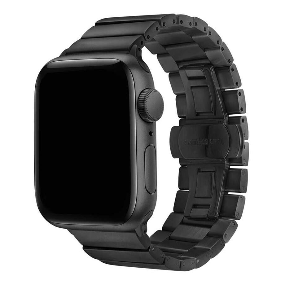  Apple Watch Ultra 49mm Kordon KRD-41 Metal Strap Kayış  Siyah 