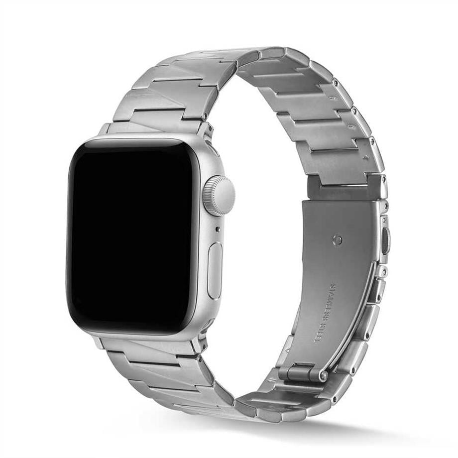  Apple Watch Ultra 49mm Kordon KRD-48 Metal Strap Kayış  Gümüş 