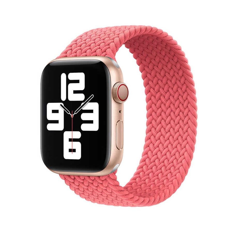  Apple Watch Ultra 49mm Kordon Wiwu Braided Solo Loop Medium Strap Kayış  Pembe 