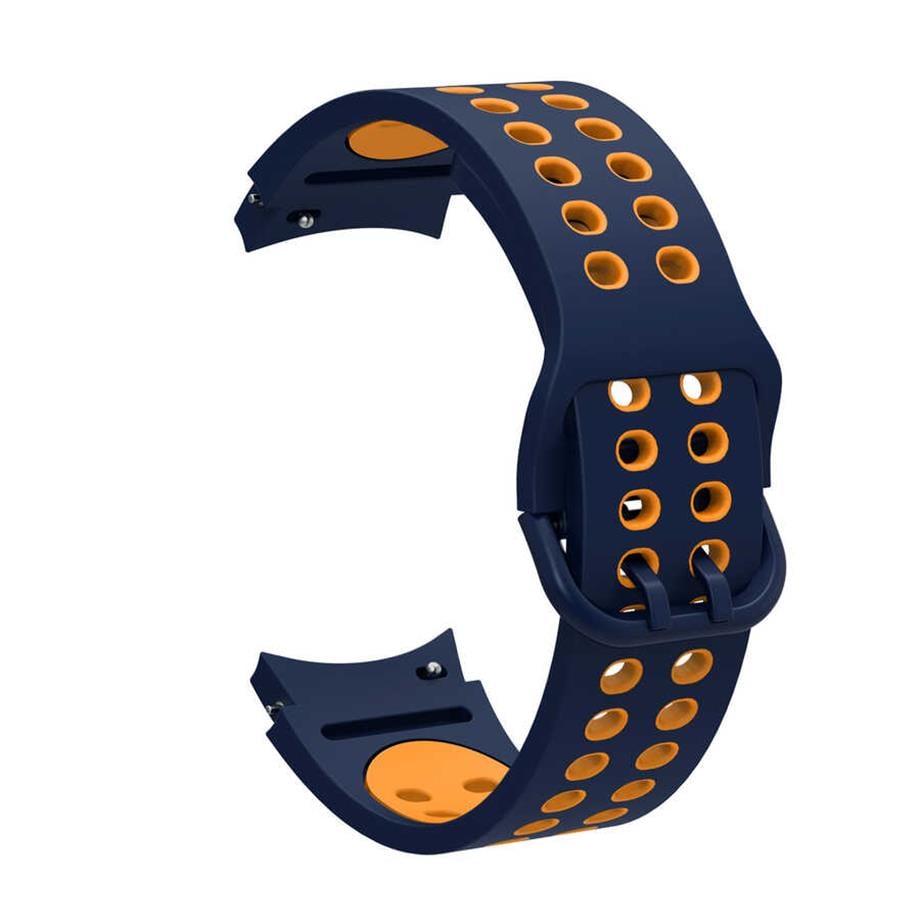  Galaxy Watch 4 Classic 42mm KRD-02 Silikon Kordon Yeşil-Beyaz