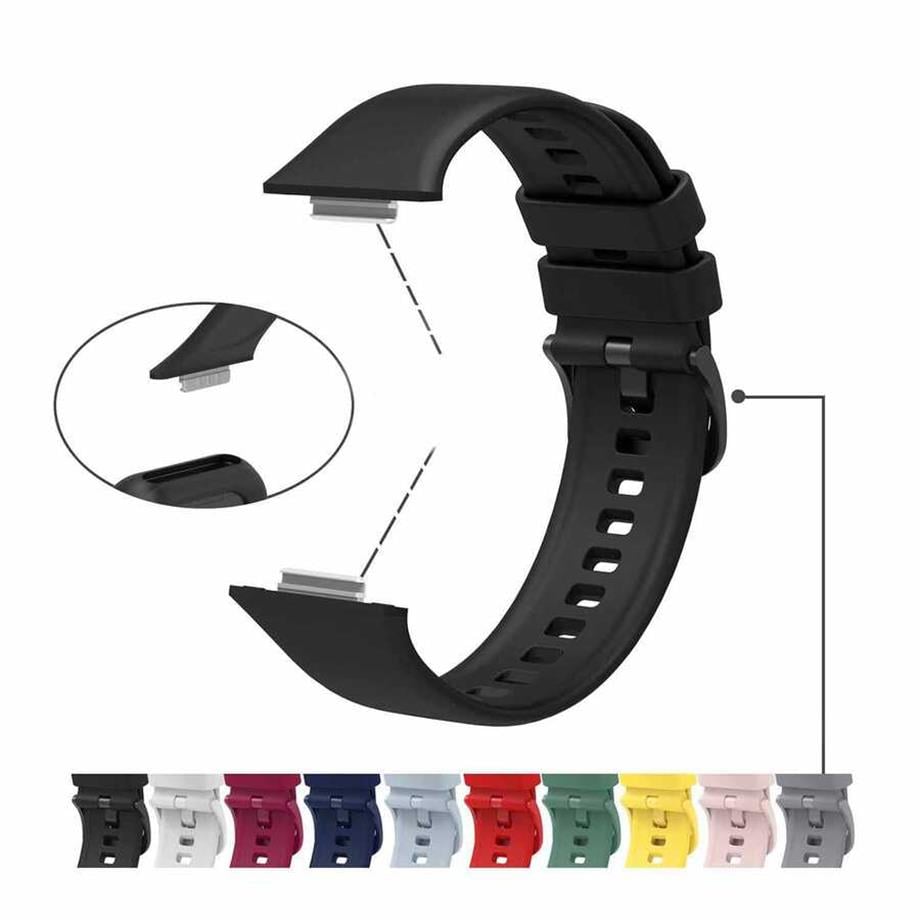  Huawei Watch Fit 2 KRD-43 Silikon Kordon Kırmızı