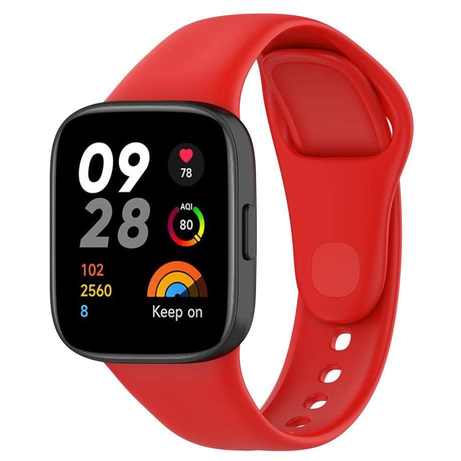  Xiaomi Redmi Watch 3 Zore KRD-81 Silikon Kordon  Kırmızı 