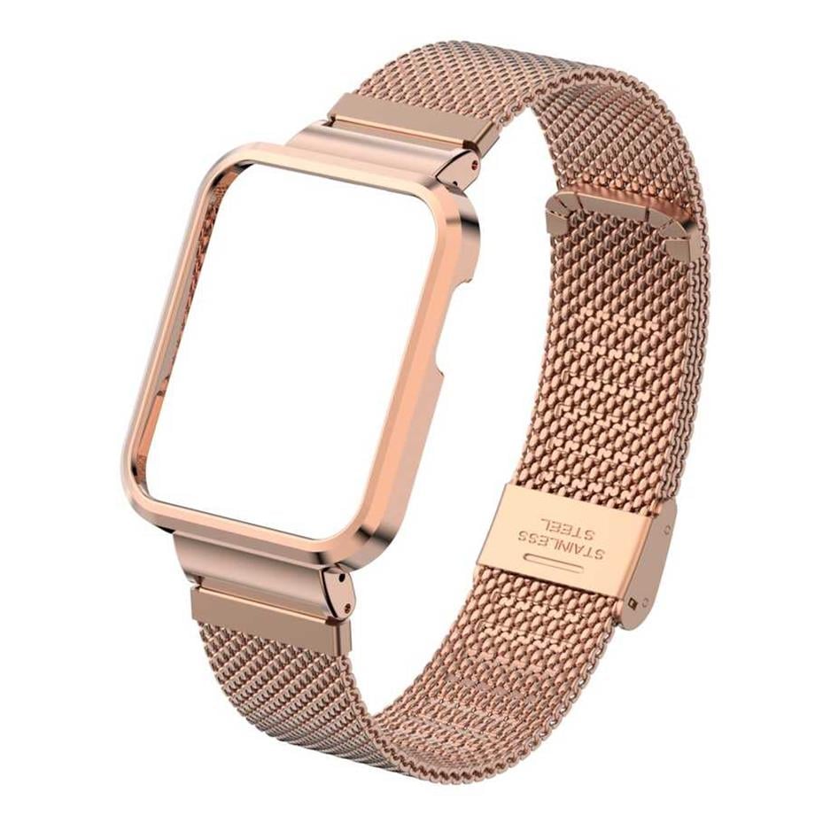  Xiaomi Redmi Watch (Mi Watch Lite) Zore KRD-59 Metal Kordon RoseGold