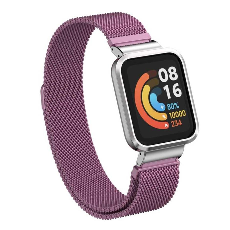  Xiaomi Redmi Watch (Mi Watch Lite) Zore KRD-58 Metal Kordon Lila