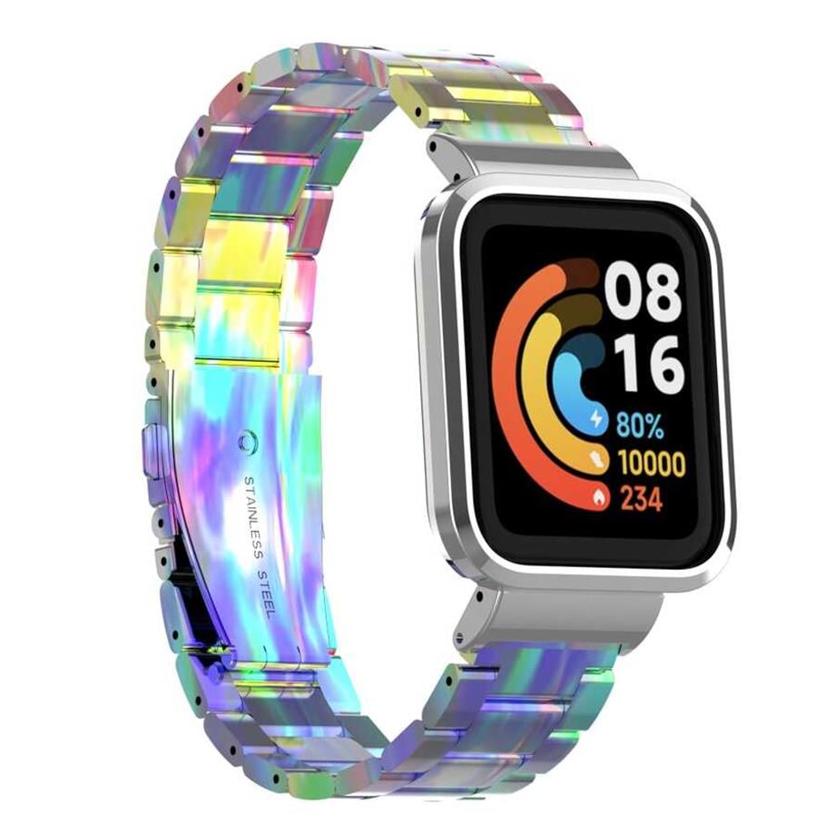  Xiaomi Redmi Watch (Mi Watch Lite) Zore KRD-60 Metal Kordon Mor
