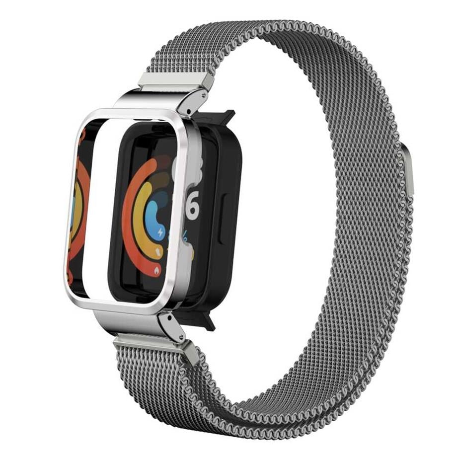  Xiaomi Redmi Watch (Mi Watch Lite) Zore KRD-58 Metal Kordon Mor