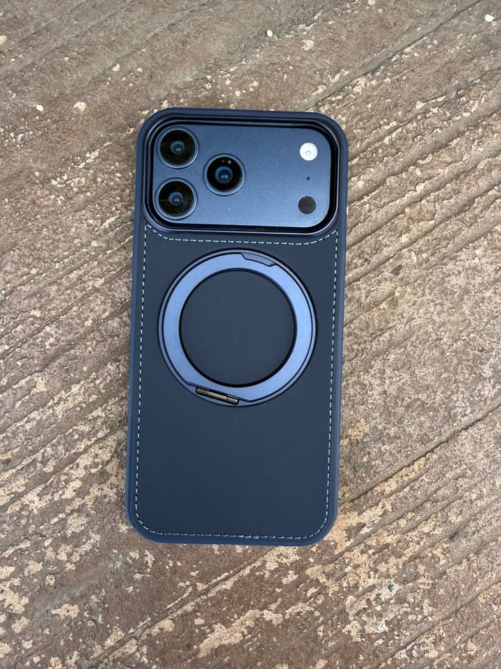 Armor Deri Standlı Magsafe Özellikli Premium Kılıf Bordo Renkli