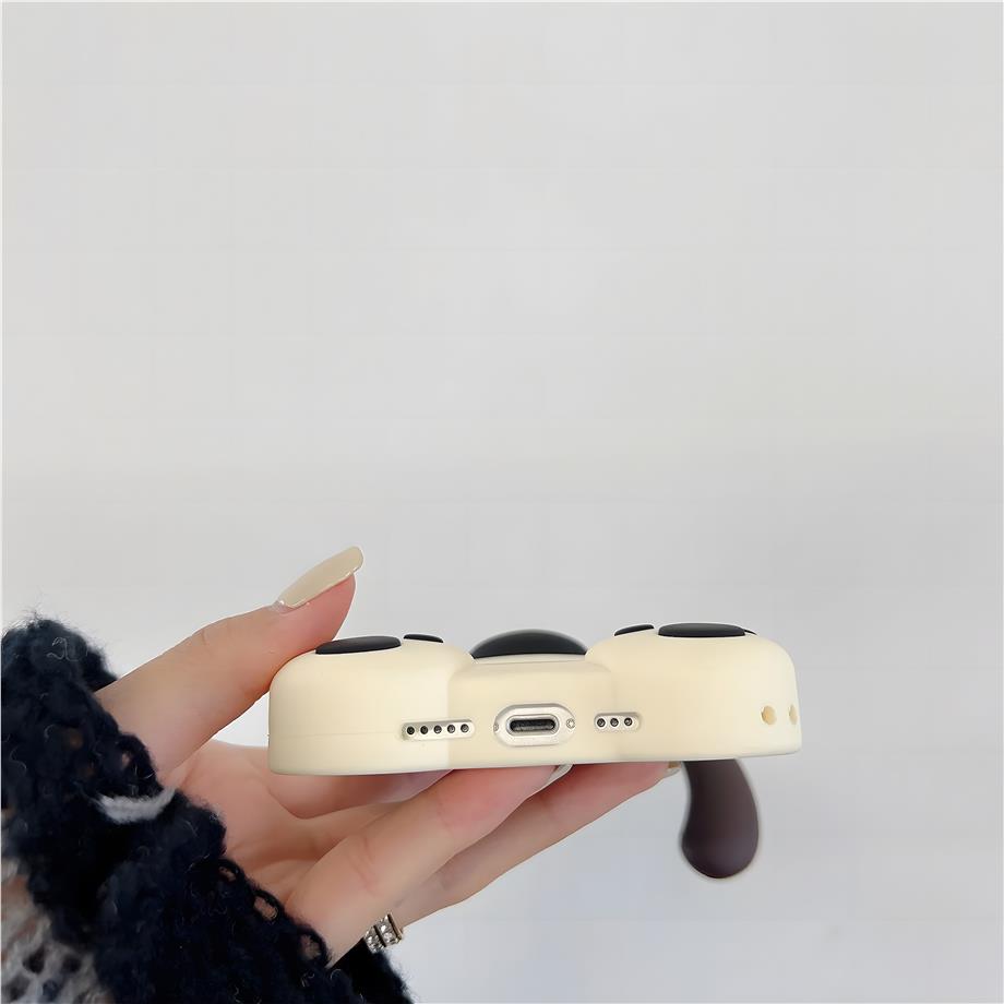 Cute Dog Kulakları Hareketli Silikon Hamur Telefon Kılıfı