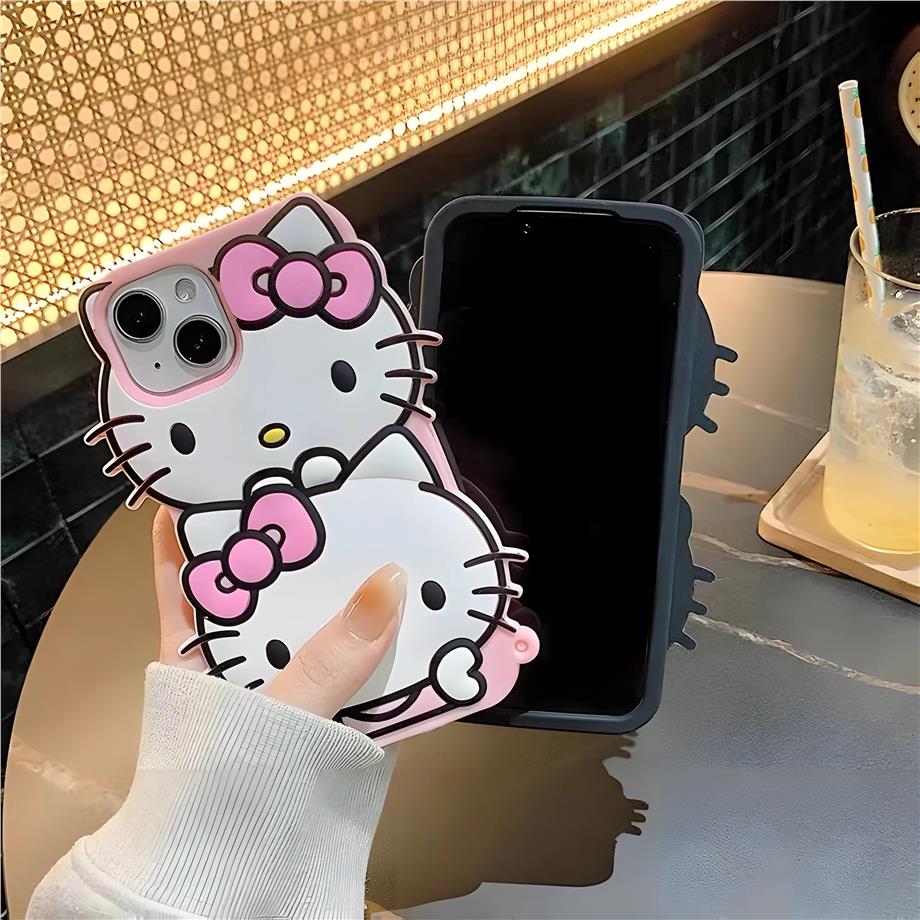 Cute Hello Kity Silikon Hamur Telefon Kılıfı