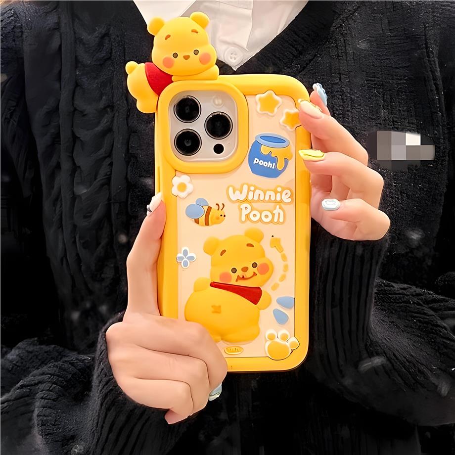Cute Winnie Pooh Silikon Hamur Telefon Kılıfı