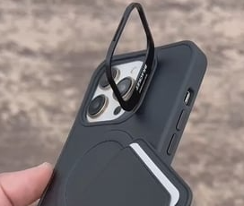 D-Ming M-Safe Kılıf Ve M-Safe Kartlıklı Standlı Deri Premium Kılıf Siyah Renkli