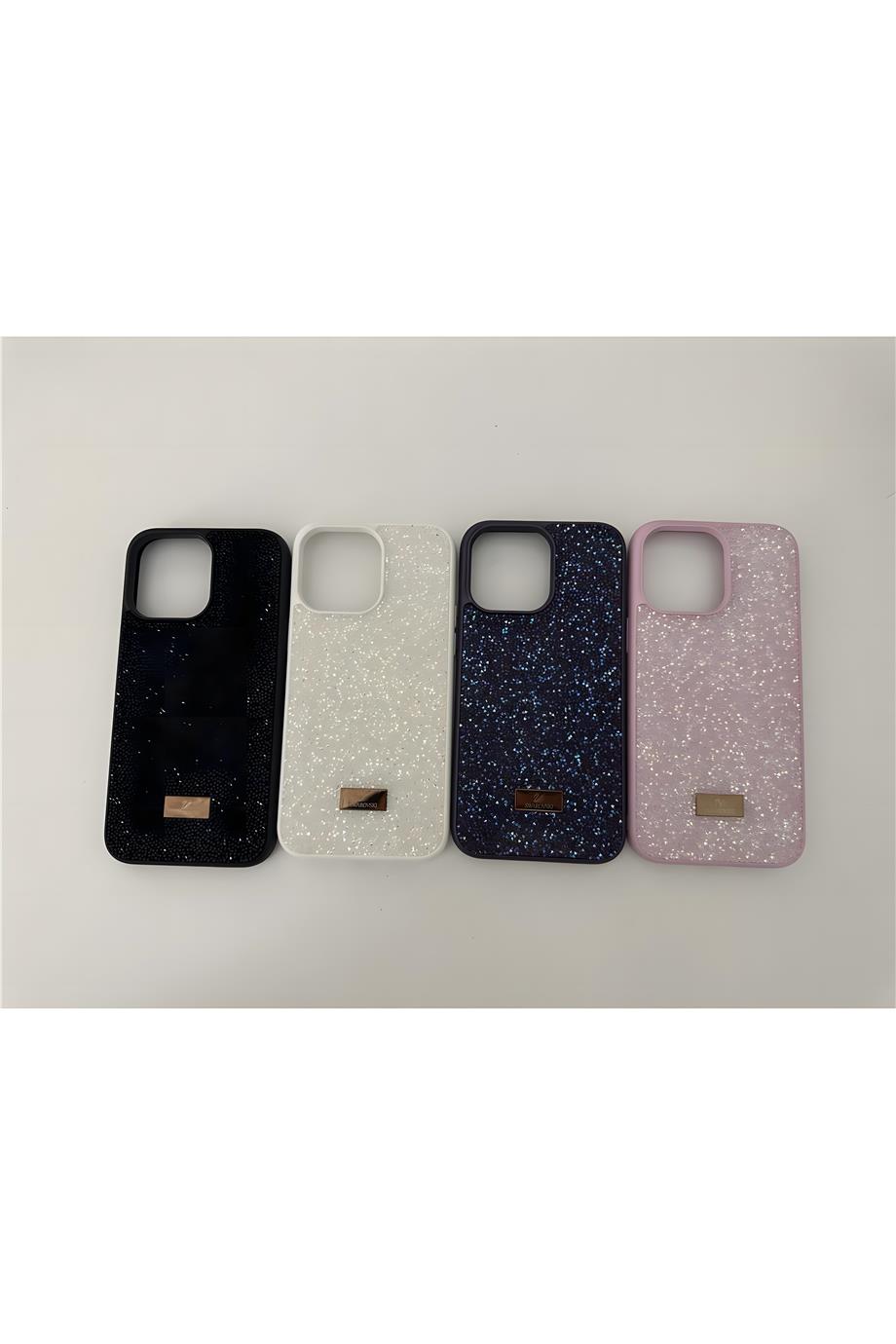 Diamond Luxury Taşlı Silikon Telefon Kılıfı Beyaz