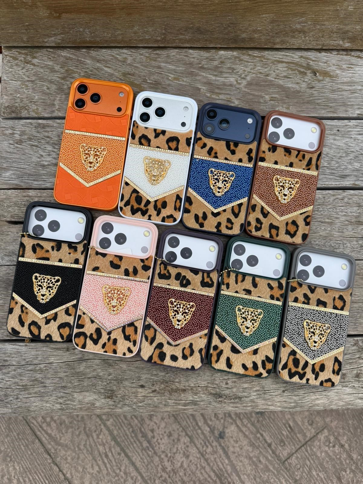 Elegance Leopar Style Silikon Kılıf Gri Renkli