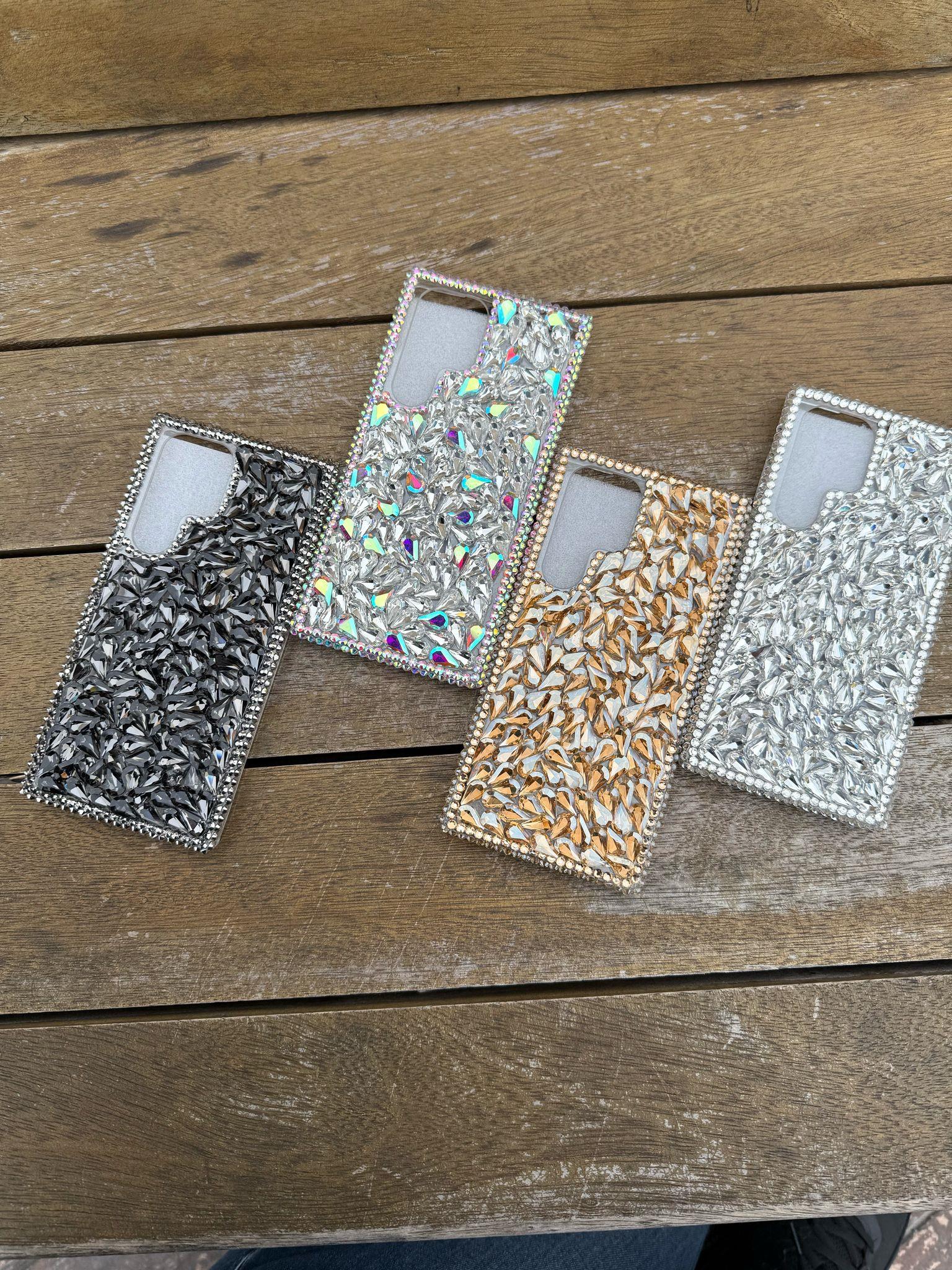 Full Orijinal Taşlı Exclusive Silikon Kenarlı Telefon Kılıfı Çok Renkli