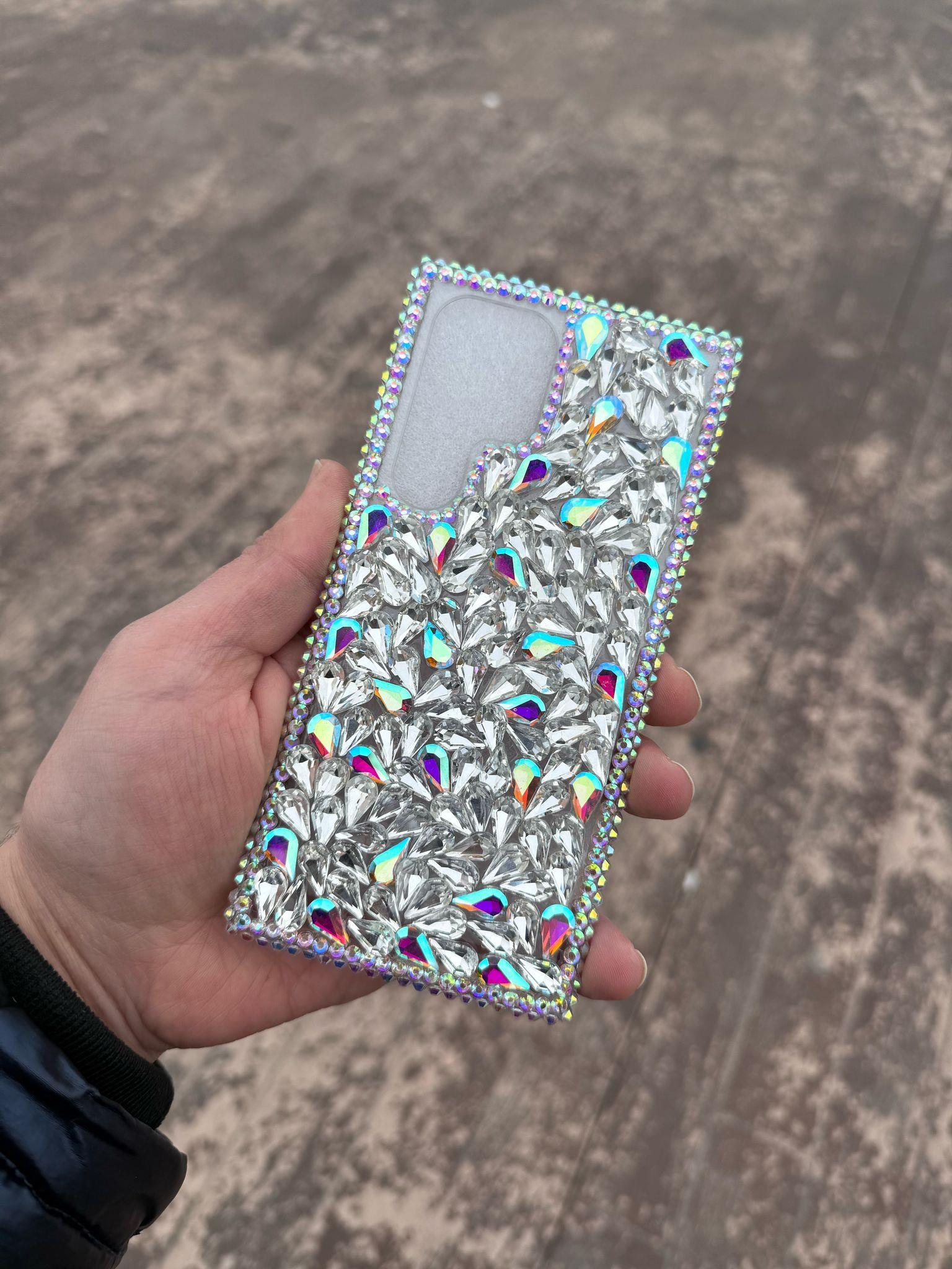Full Orijinal Taşlı Exclusive Silikon Kenarlı Telefon Kılıfı Çok Renkli