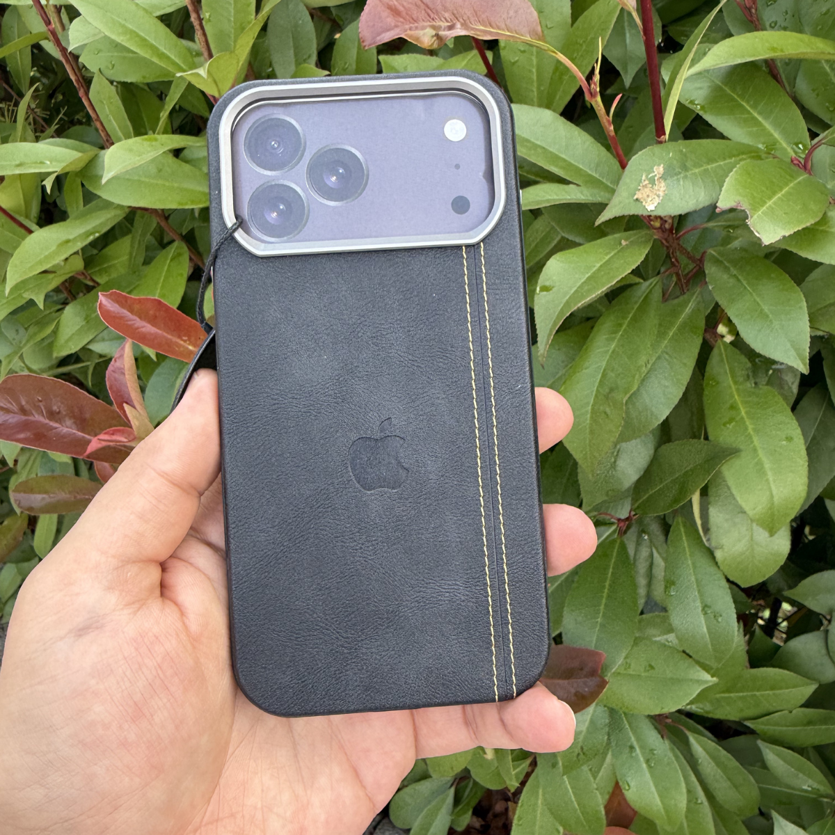 Heritage Leather Yandan Dikişli Deri Premium Kılıf Siyah Renkli