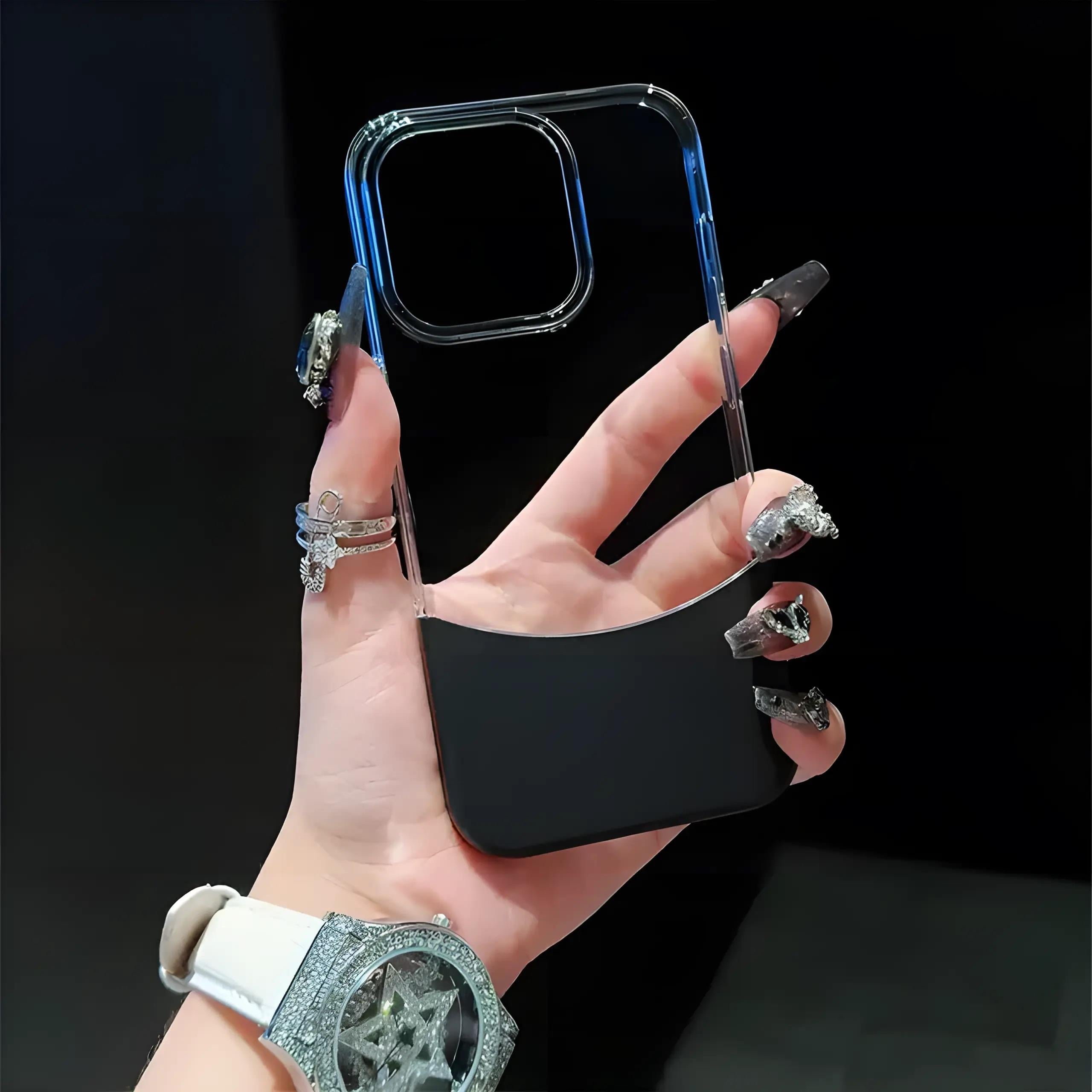 Sararmaz Çift Parçalı Tam Korumalı Sert Mika Telefon Kılıfı Siyah Renkli