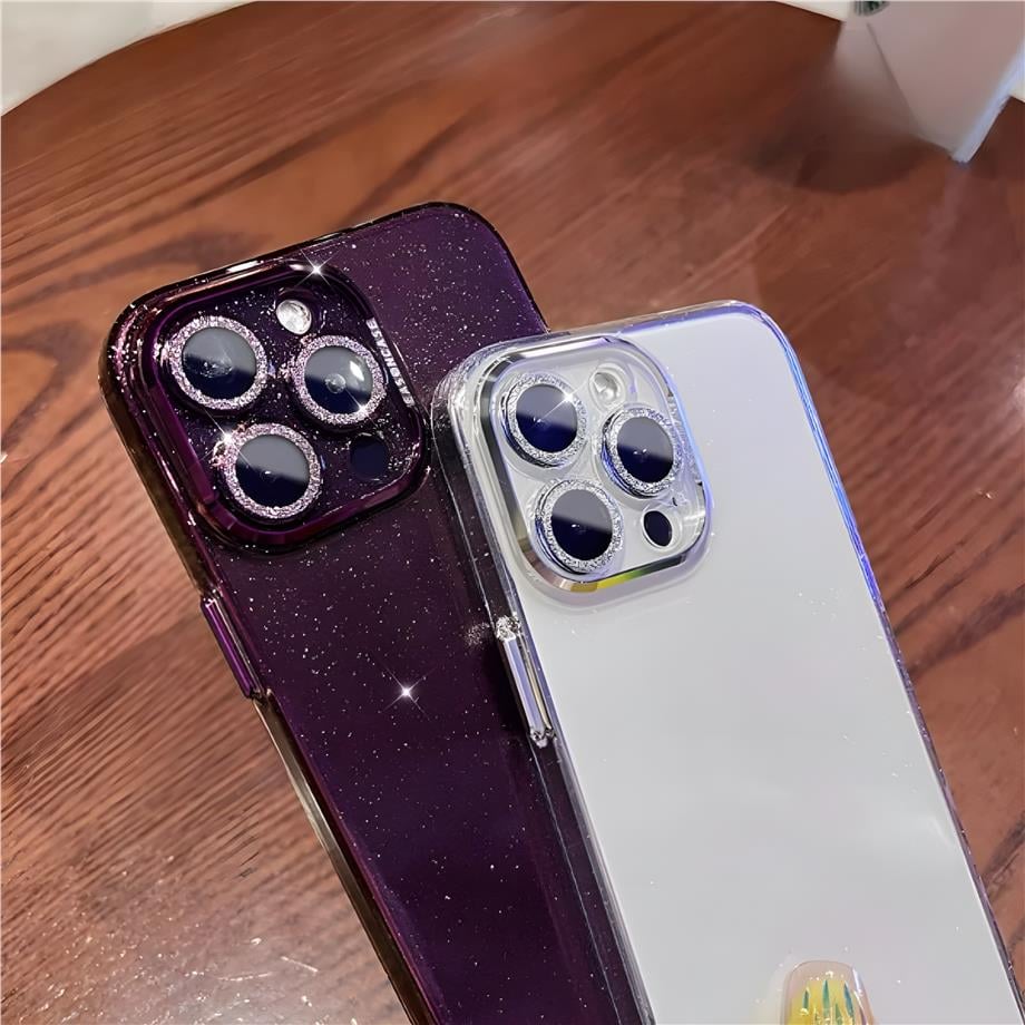 Simli Kamera ve Lens Korumalı Sararmaz Sert Mika Telefon Kılıfı Şeffaf Renkli