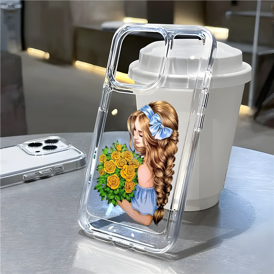 Tarz Kızlar Desenli Tam Korumalı Süper Silikon Telefon Kılıfı Desen-3
