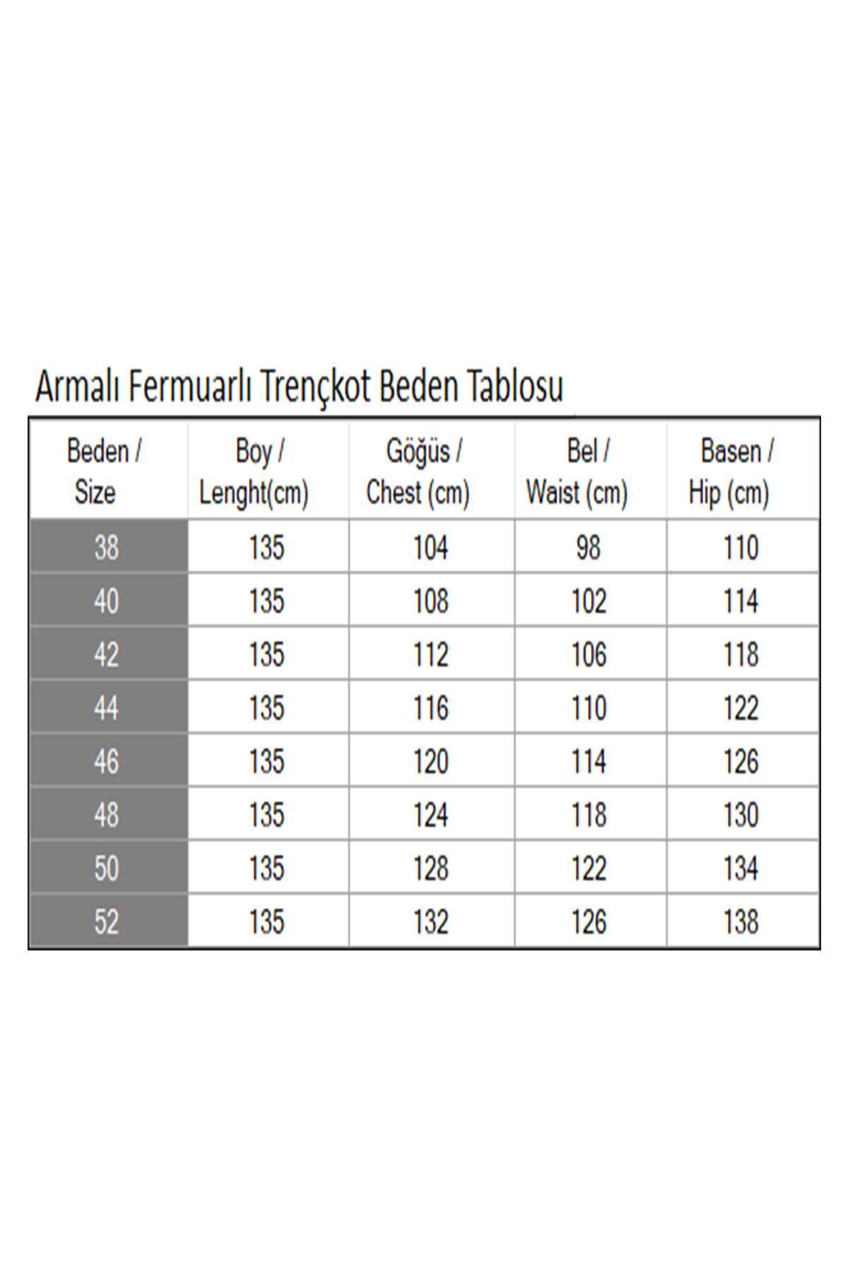 Armalı Fermuarlı Trençkot Siyah 19217