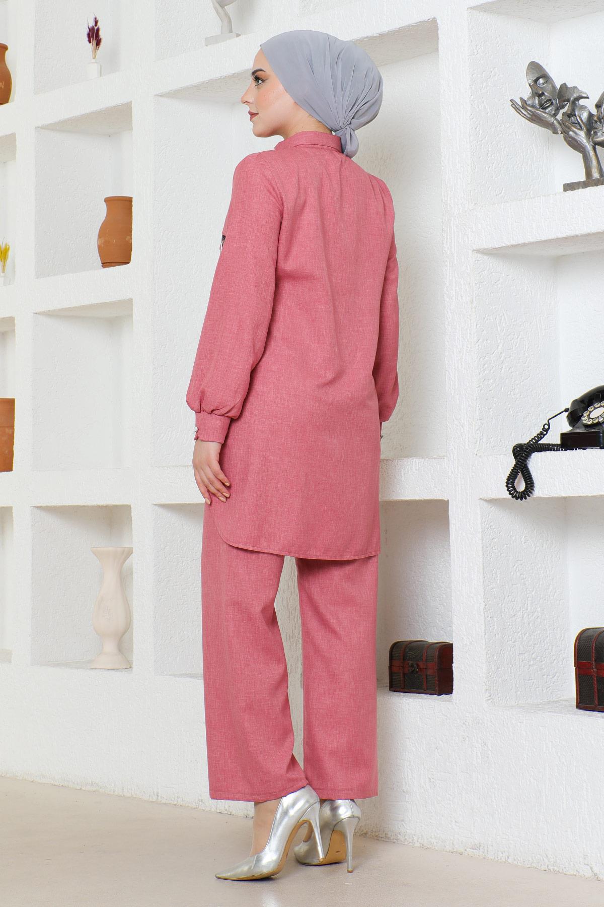 Arması Zincirli Takım Pembe 19206