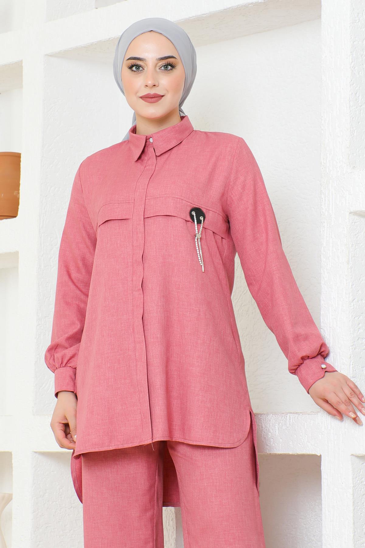 Arması Zincirli Takım Pembe 19206