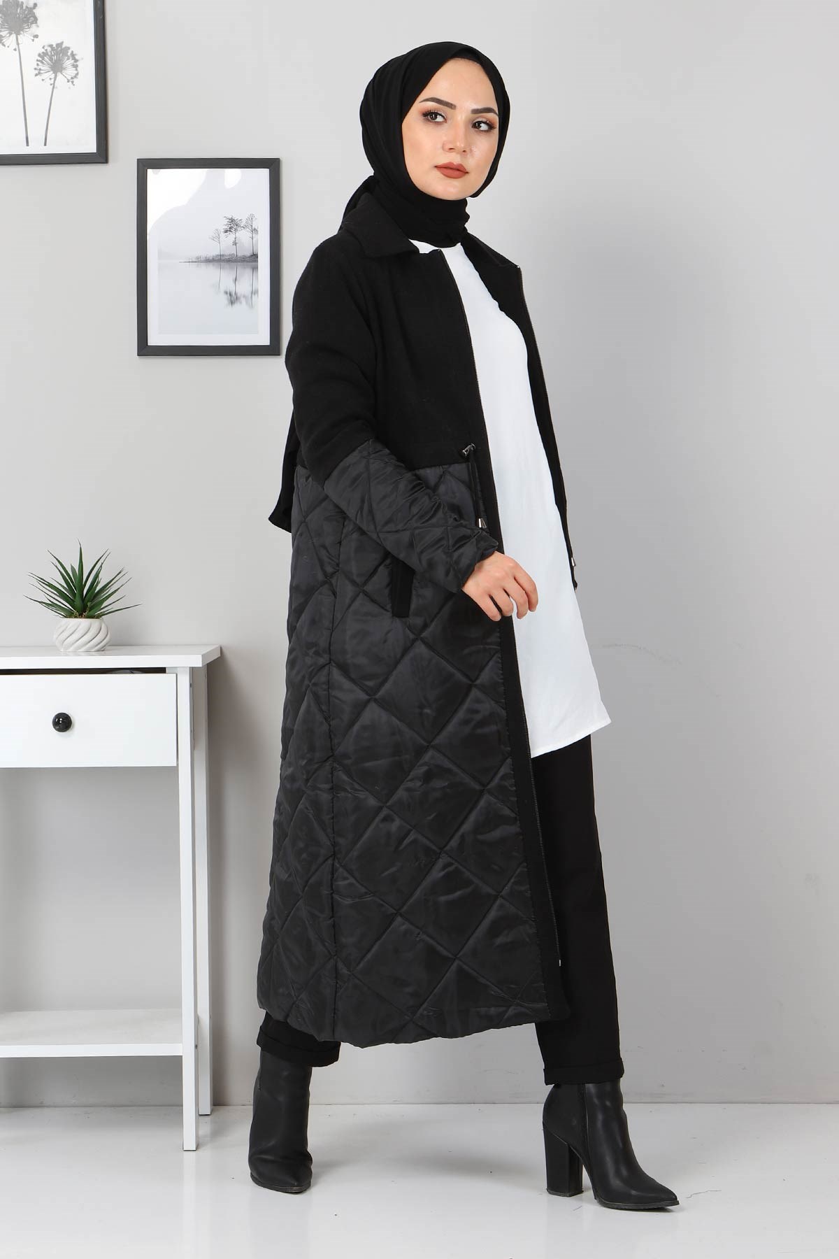 Bağcık Detaylı Kaşe Siyah 2359