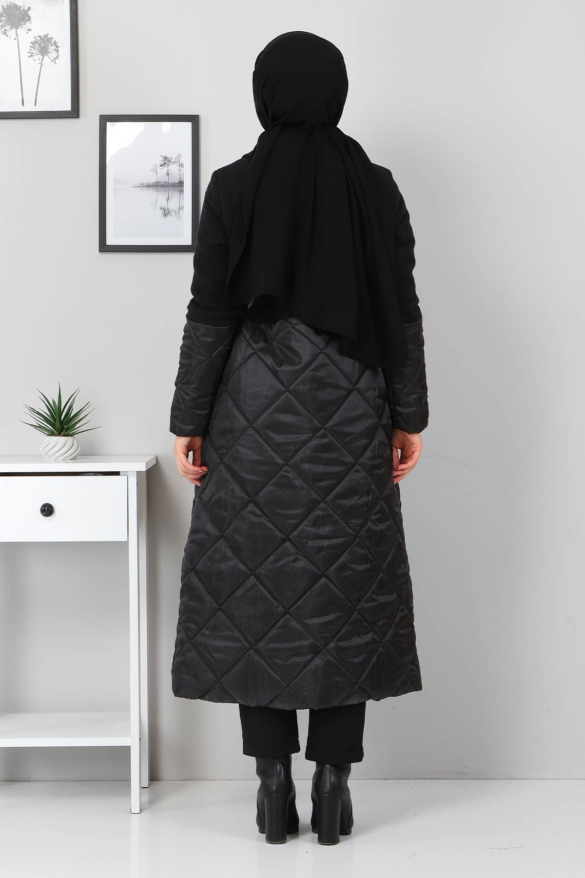 Bağcık Detaylı Kaşe Siyah 2359