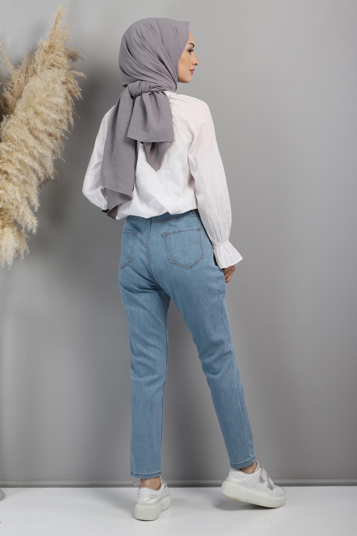 Battal Boy Kot Pantolon Açık Kot 6032