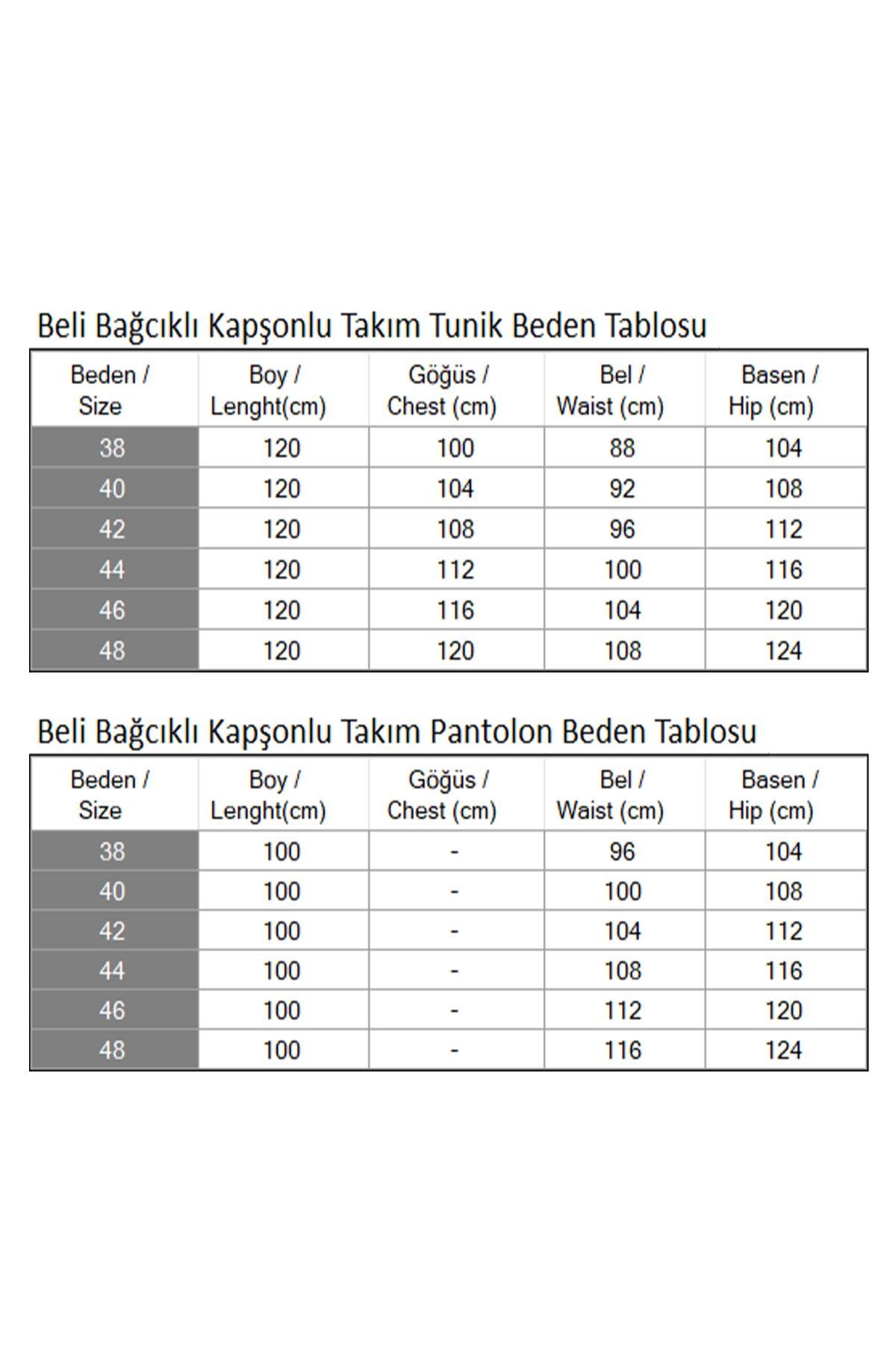 Beli Bağcıklı Kapşonlu Takım Haki 19241