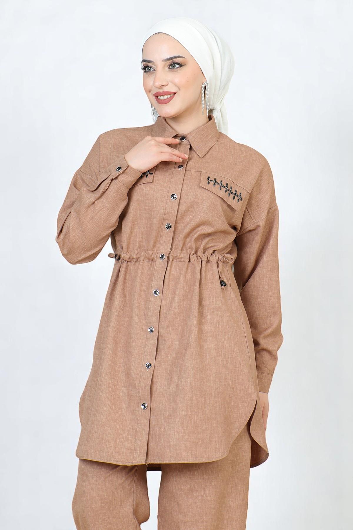 Beli Bağcıklı Takım Taba 19220