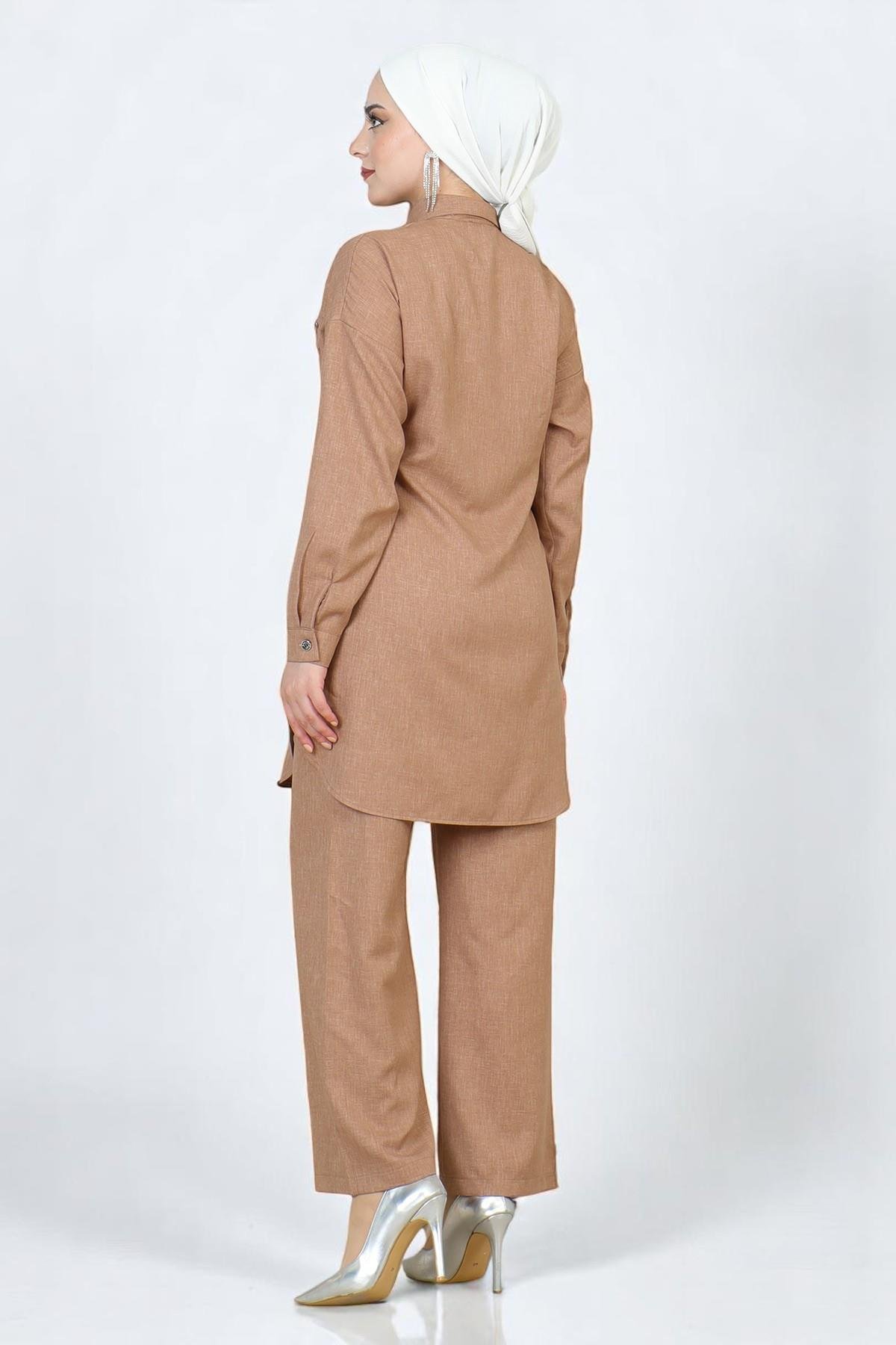 Beli Bağcıklı Takım Taba 19220