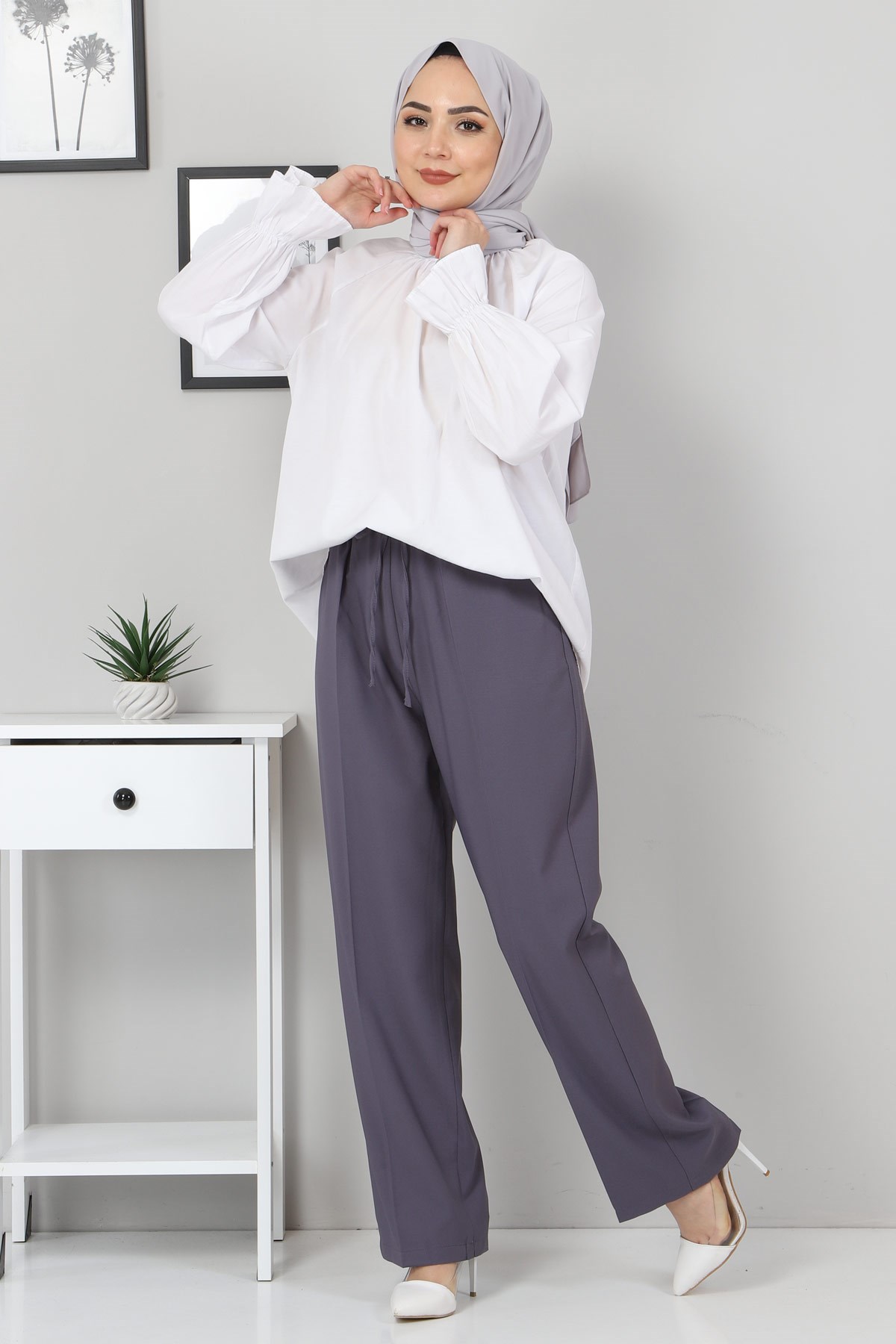 Beli Lastikli Pantolon Antrasit 10778