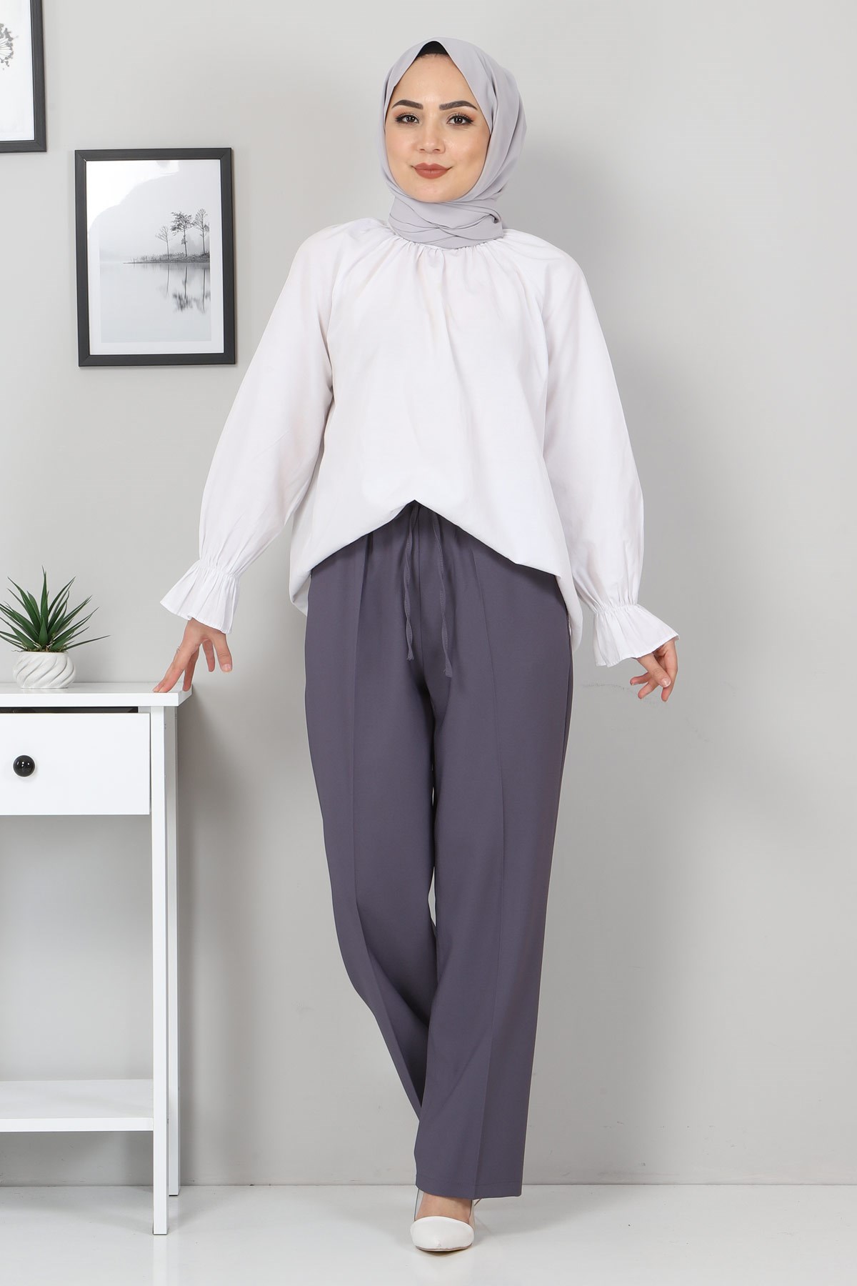 Beli Lastikli Pantolon Antrasit 10778