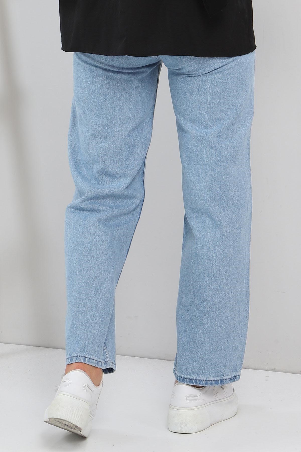 Bol Paça Kot Pantolon Buz Mavisi 6016