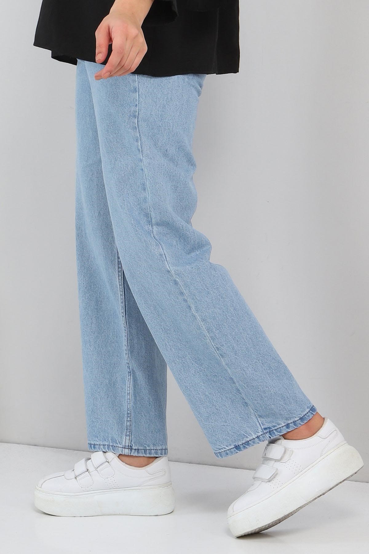 Bol Paça Kot Pantolon Buz Mavisi 6016