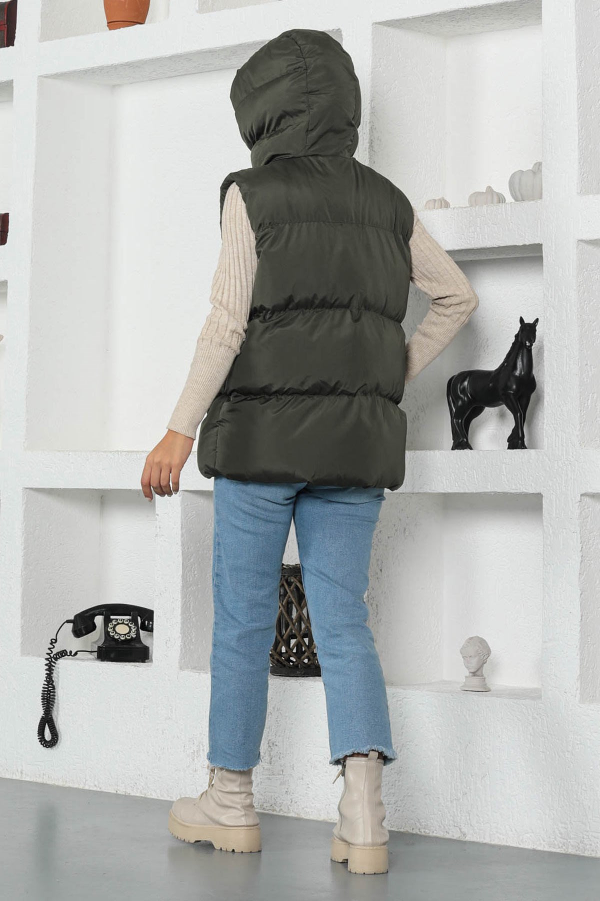 Boyfriend Şişme Yelek Haki 9468