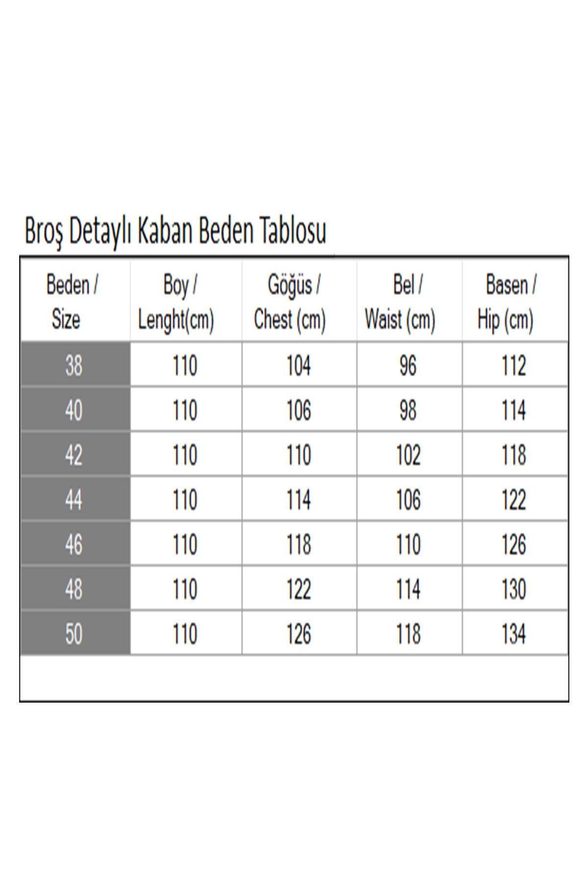 Broş Detaylı Kaban Taba 19279