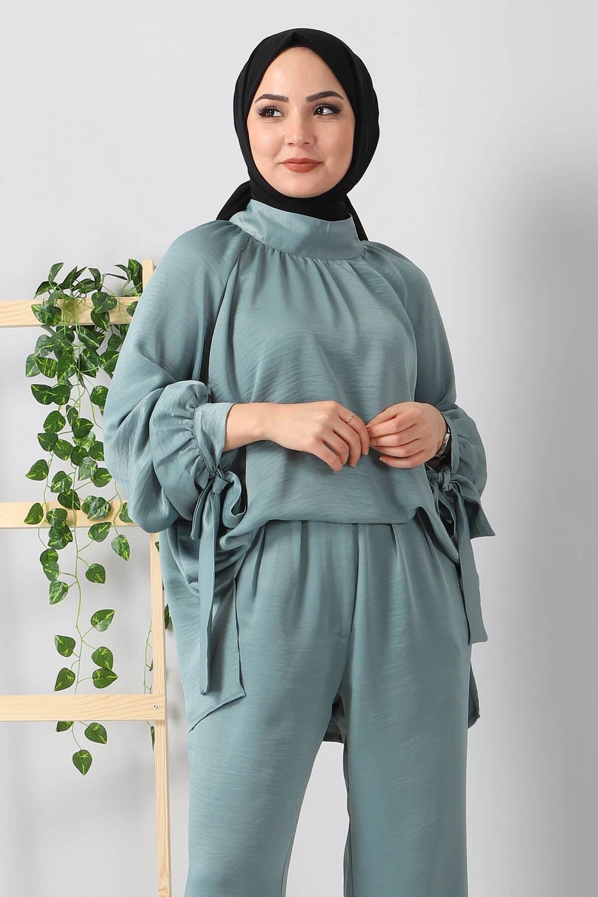 Büzgülü Salaş Takım Mint 10259