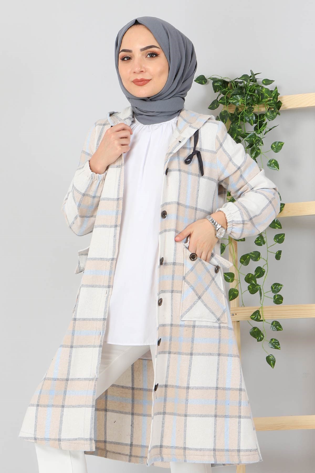 Cebi Düğmeli Kap Bej 10099