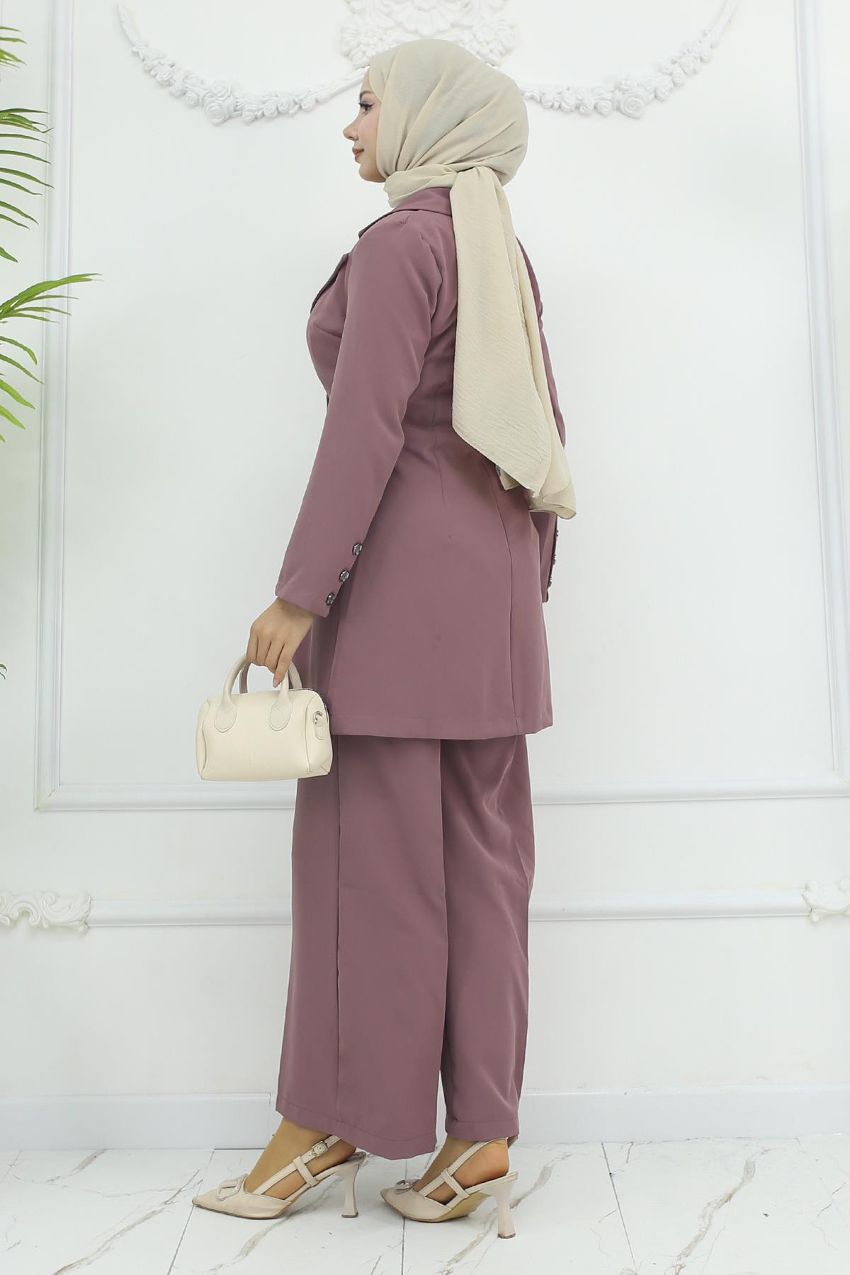 Ceketli Takım Gül Kurusu 19005