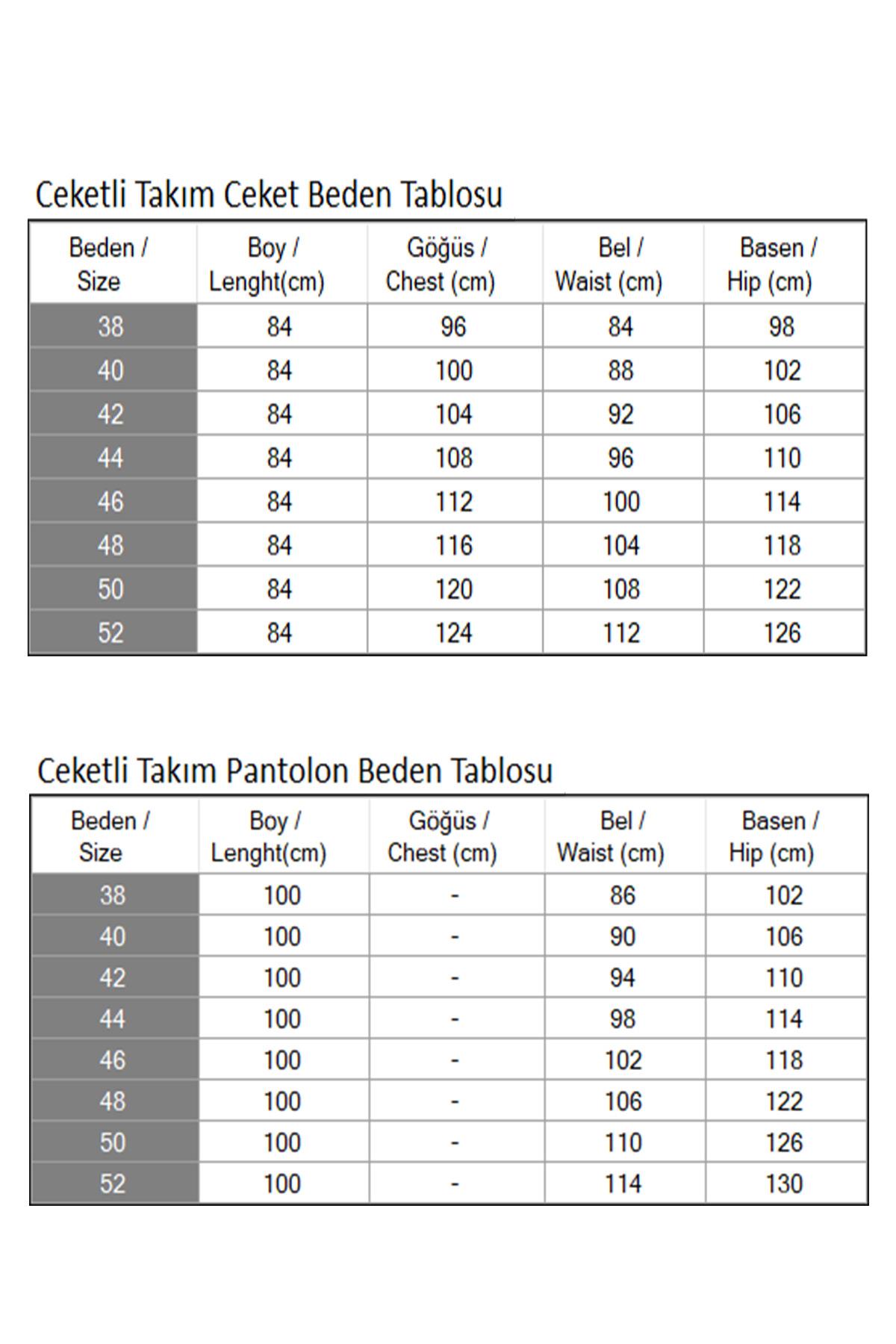 Ceketli Takım İndigo 19005