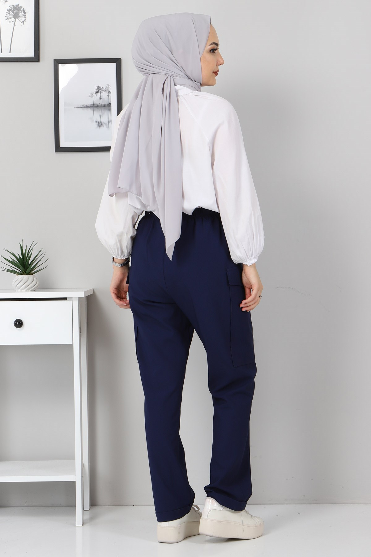 Cep Detaylı Pantolon İndigo 10798