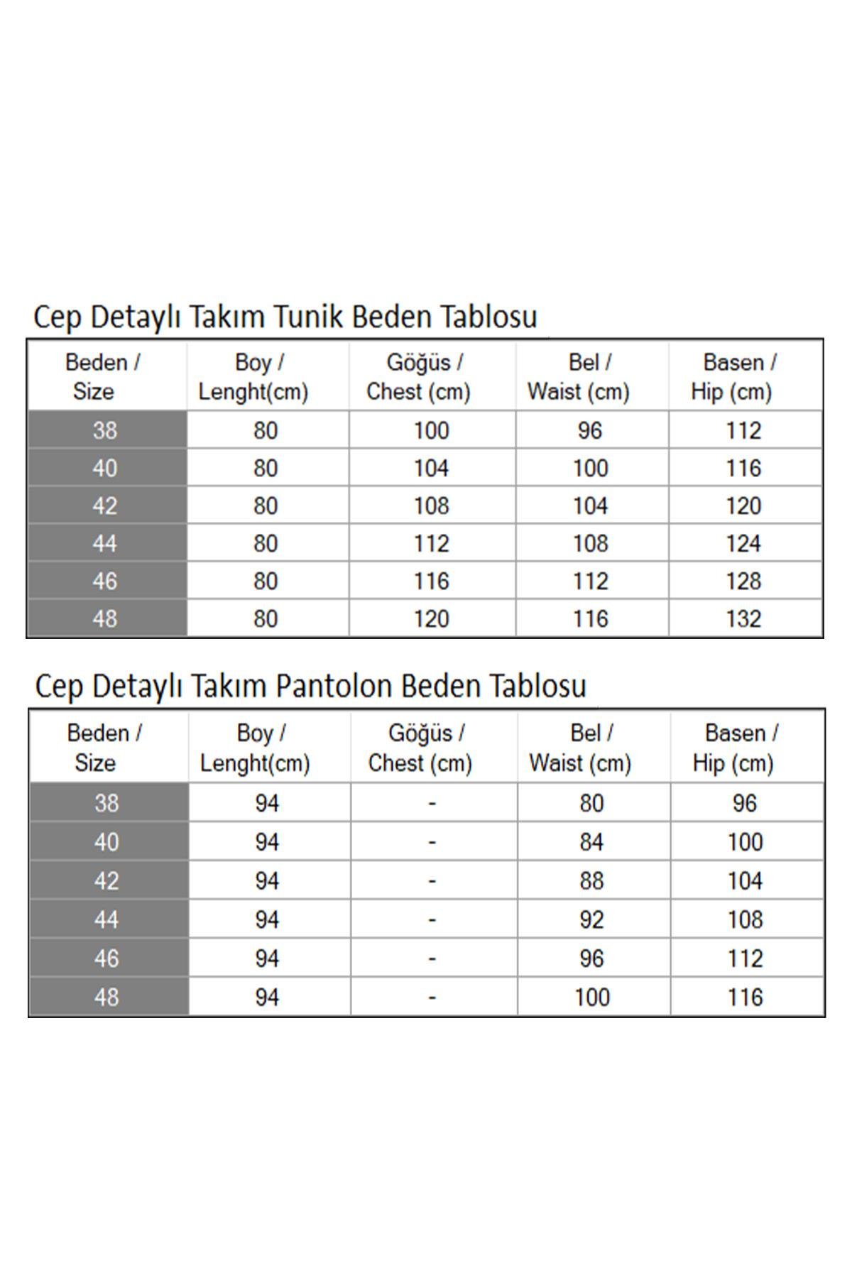 Cep Detaylı Takım Bej 19229