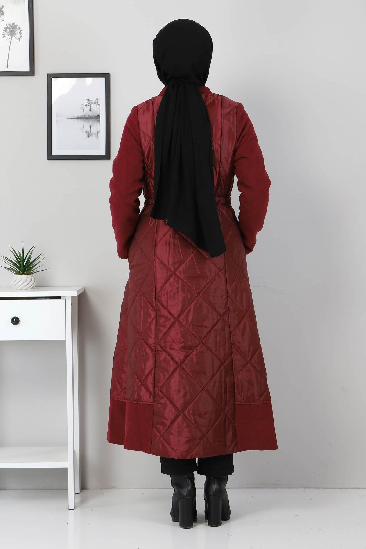 Çift Düğmeli Kaşe Bordo 2357