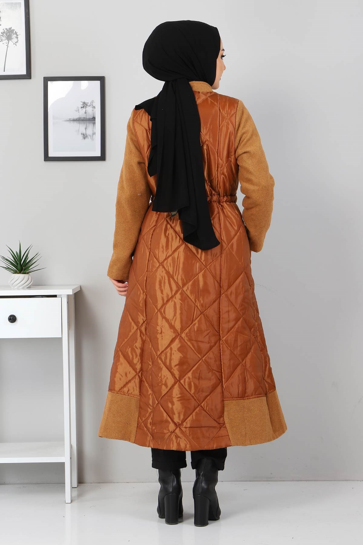 Çift Düğmeli Kaşe Taba 2357